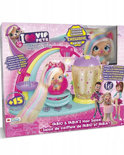 VIP PETS kirpyklos rinkinys + 15 aksesuarų, lėlė šunytė EXCLUSIVE