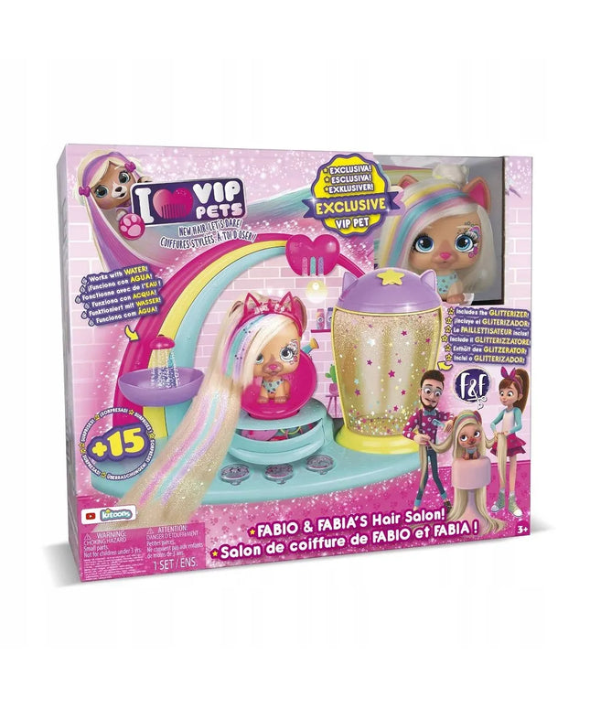 VIP PETS kirpyklos rinkinys + 15 aksesuarų, lėlė šunytė EXCLUSIVE