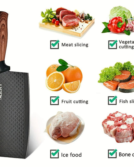 6 vnt. Virtuvės Peilių Rinkinys – Nerūdijančio Plieno Kepsnio Peiliai, Ergonomiškos Rankenos, Žirklės ir Skutimo Įrankis, Dovanų Pakuotė