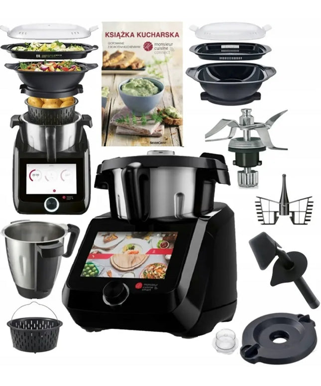 Virtuvės robotas Monsieur Cuisine Smart 1200W WiFi, juodas, naujausias modelis
