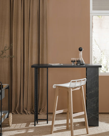 Virtuvinis Baro Stalas su Lentynomis Loft Stiliuje FWT100-SCH