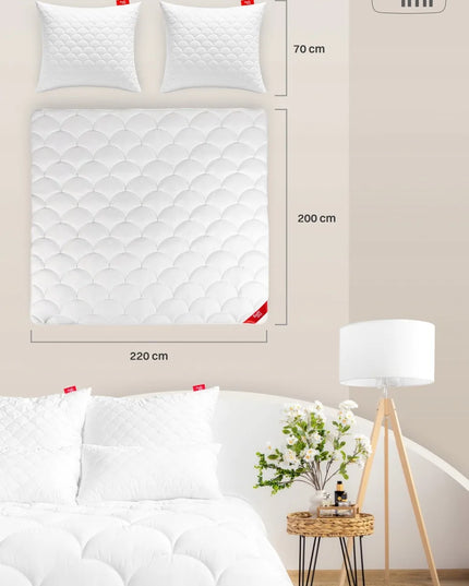 Visasezoninė antialerginė antklodė 200x220 cm + 2 pagalvės 70x80 cm – Lenkiškas kokybės rinkinys