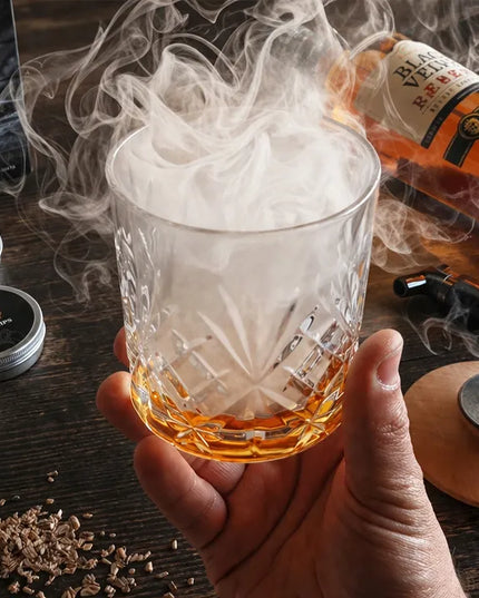 Viskio rūkymo rinkinys MikaMax Whisky Smoker su medienos drožlėmis - dovana vyrui