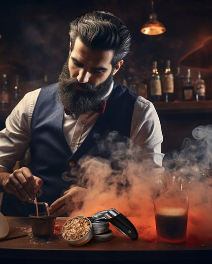 Viskio rūkymo rinkinys MikaMax Whisky Smoker su medienos drožlėmis - dovana vyrui