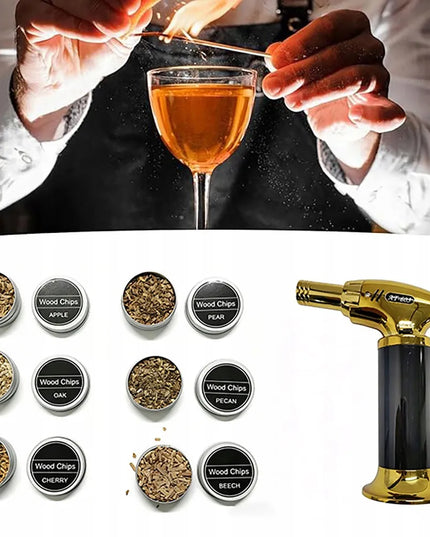 Viskio rūkymo rinkinys Whisky Smoker DOVANA vyrui draugui su medžio drožlėmis didelis