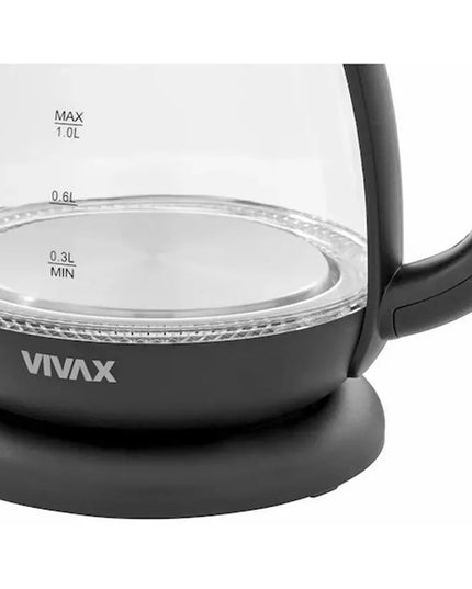 Vivax WH-100G stiklinis elektrinis virdulys 1100 W 1 l juodas