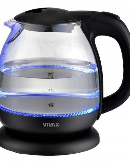 Vivax WH-100G stiklinis elektrinis virdulys 1100 W 1 l juodas