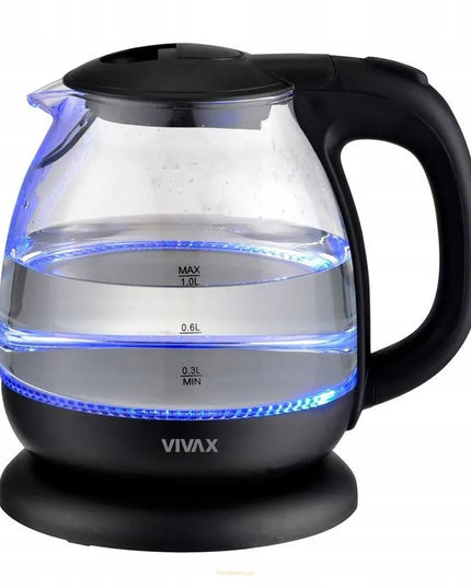 Vivax WH-100G stiklinis elektrinis virdulys 1100 W 1 l juodas