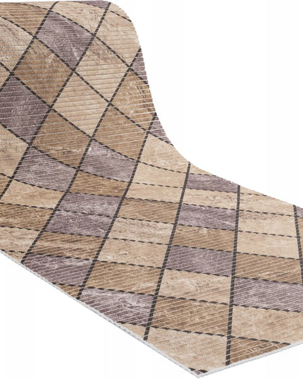 Vonios kambario kilimėlis, premium PVC putplasčio kilimėlis, 65x130 cm, rudas