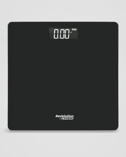 Vonios svarstyklės elektroninės tikslios 180 kg stiklinės juodos SLIM LCD