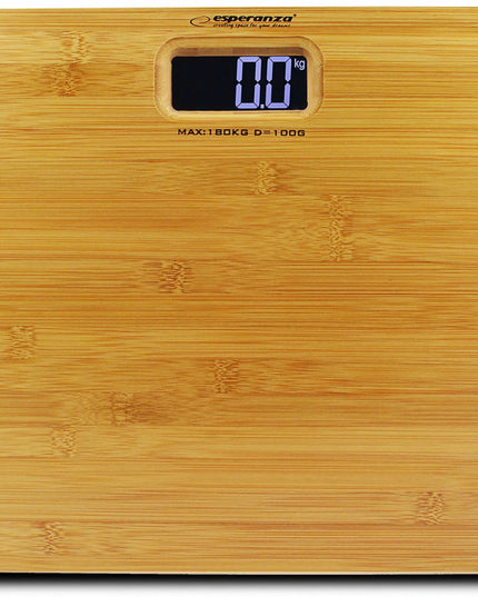 Vonios svarstyklės Esperanza BAMBOO, natūralus bambukas, SLIM, 180 kg