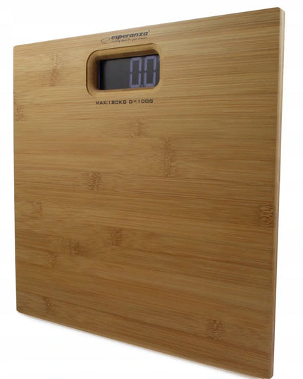 Vonios svarstyklės Esperanza BAMBOO, natūralus bambukas, SLIM, 180 kg
