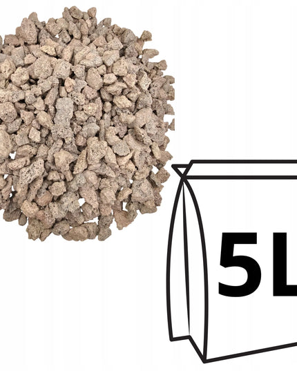 Vulkaninė lava 8–16 mm 5L – drenažas, vazonai, sodas, akvariumas, dekoravimas