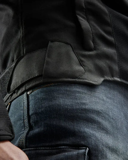 Vyriška tekstilinė motociklininko striukė REBELHORN JAX BLACK RED, XXL