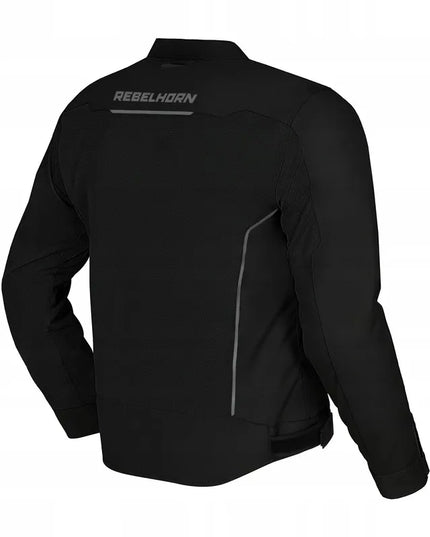 Vyriška tekstilinė motociklininko striukė Rebelhorn Wave Black