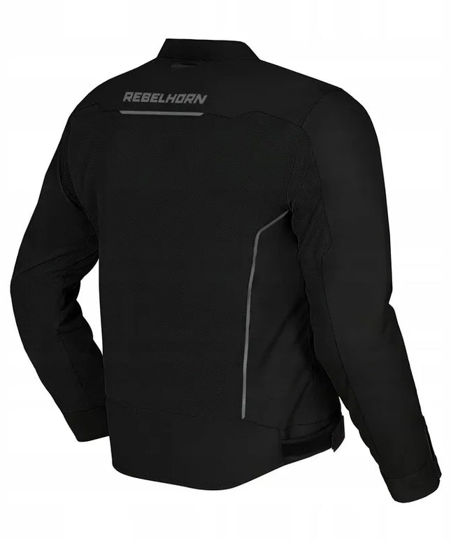 Vyriška tekstilinė motociklininko striukė Rebelhorn Wave Black