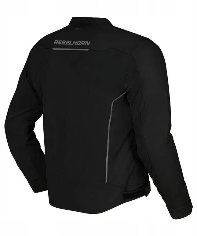 Vyriška tekstilinė motociklininko striukė REBELHORN WAVE BLACK