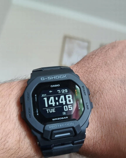 Vyriškas laikrodis Casio G-Shock GBD-200-1ER Bluetooth Step Tracker sportinis kvarcinis atsparus vandeniui 200M juodas su garantija