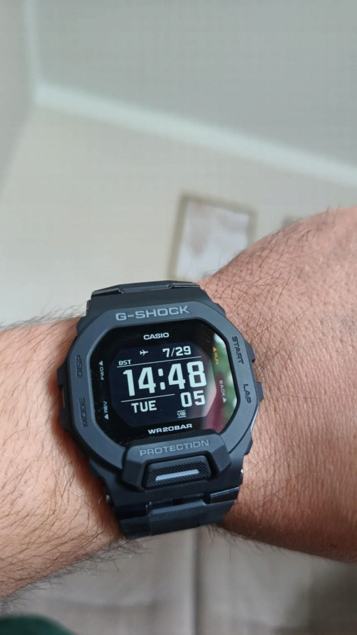 Vyriškas laikrodis Casio G-Shock GBD-200-1ER Bluetooth Step Tracker sportinis kvarcinis atsparus vandeniui 200M juodas su garantija