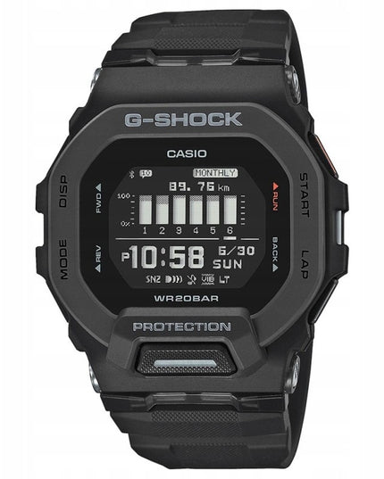 Vyriškas laikrodis Casio G-Shock GBD-200-1ER Bluetooth Step Tracker sportinis kvarcinis atsparus vandeniui 200M juodas su garantija