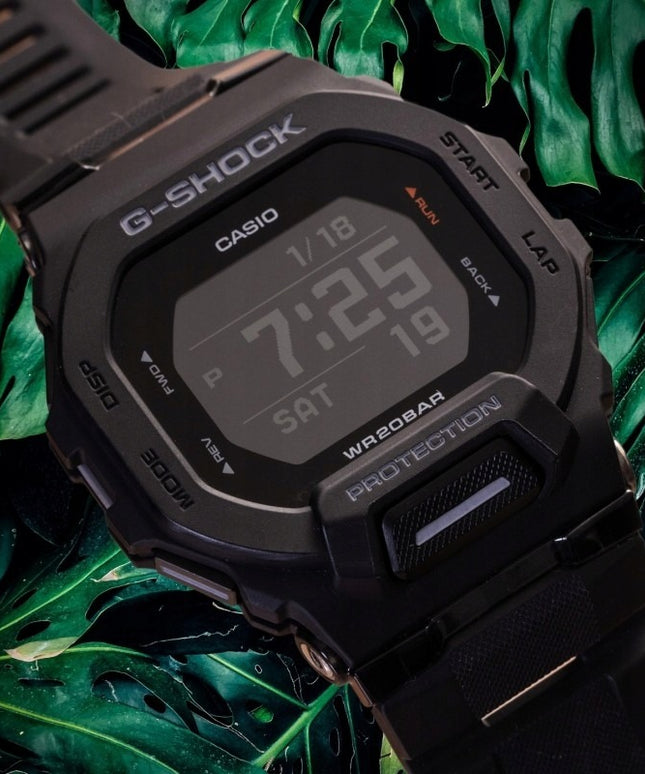 Vyriškas laikrodis Casio G-Shock GBD-200-1ER Bluetooth Step Tracker sportinis kvarcinis atsparus vandeniui 200M juodas su garantija
