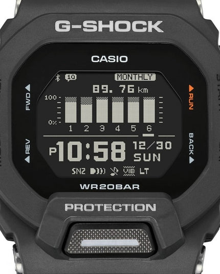 Vyriškas laikrodis Casio G-Shock GBD-200-1ER Bluetooth Step Tracker sportinis kvarcinis atsparus vandeniui 200M juodas su garantija