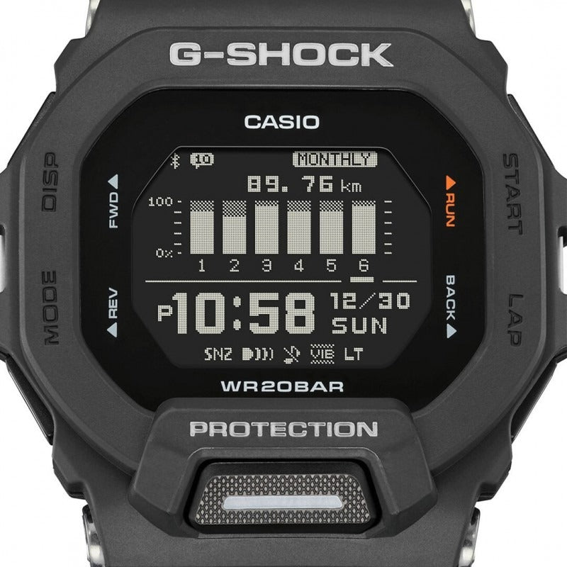 Vyriškas laikrodis Casio G-Shock GBD-200-1ER Bluetooth Step Tracker sportinis kvarcinis atsparus vandeniui 200M juodas su garantija
