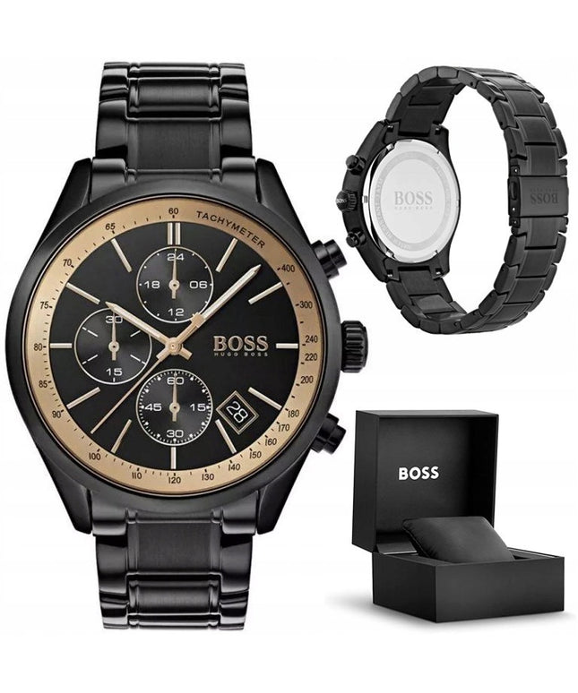 Vyriškas laikrodis Hugo Boss 1513578 Grand Prix su chronografu ir dovanų dėžute
