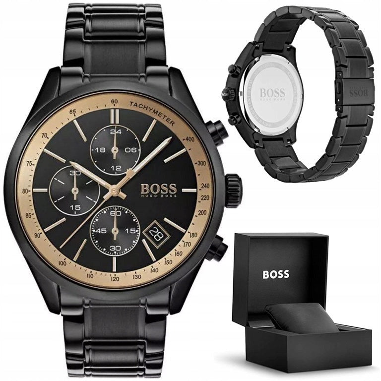 Vyriškas laikrodis Hugo Boss 1513578 Grand Prix su chronografu ir dovanų dėžute