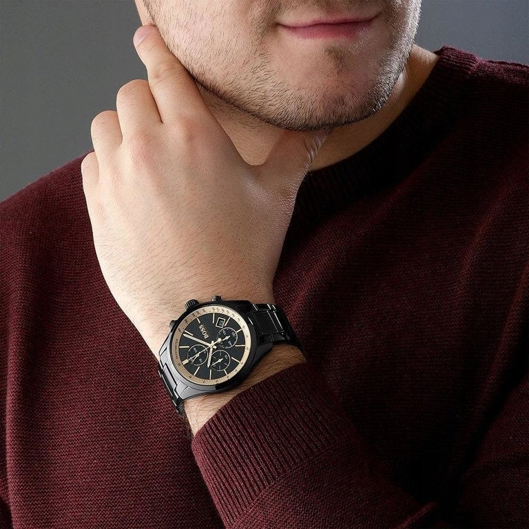 Vyriškas laikrodis Hugo Boss 1513578 Grand Prix su chronografu ir dovanų dėžute