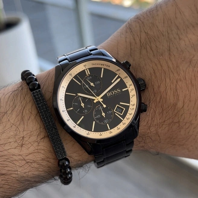 Vyriškas laikrodis Hugo Boss 1513578 Grand Prix su chronografu ir dovanų dėžute
