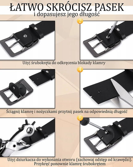 Vyriškas odinis diržas Beltimore, automatinė sagtis, elegantiškas, juodas, premium
