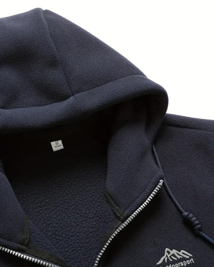 Vyriška šilta sportinė striukė su gobtuvu, užtrauktuku ir kišenėmis – laisvalaikio paminkštintas džemperis rudeniui ir žiemai