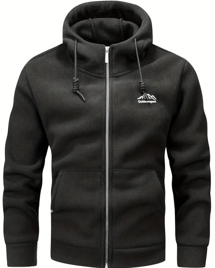 Vyriška šilta sportinė striukė su gobtuvu, užtrauktuku ir kišenėmis – laisvalaikio paminkštintas džemperis rudeniui ir žiemai