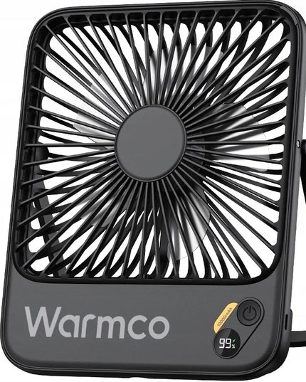 Warmco D3 USB tylus mini stalinis ventiliatorius su 10000mAh baterija ir kempingo funkcija