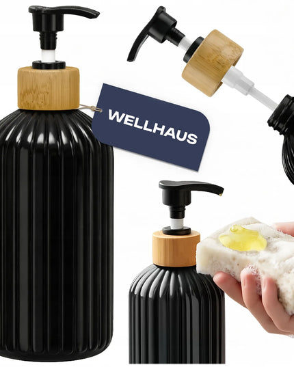 Wellhaus muilo ir indų ploviklio dozatorius, 500 ml, juodas