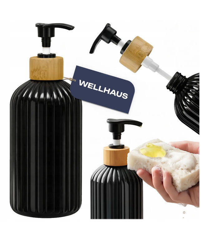 Wellhaus muilo ir indų ploviklio dozatorius, 500 ml, juodas