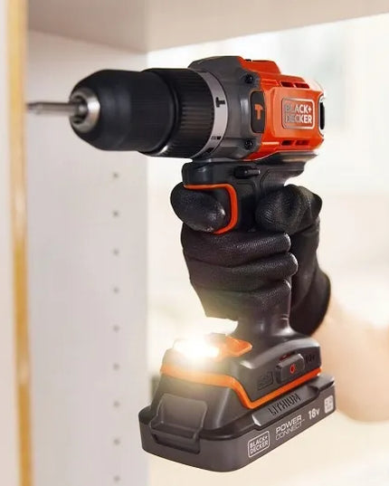 Smūginis gręžtuvas-suktuvas 45Nm, 18V Black+Decker [BCD383D2XK-QW]