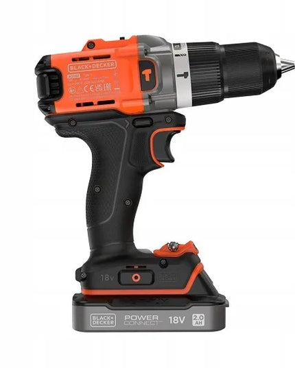 Smūginis gręžtuvas-suktuvas 45Nm, 18V Black+Decker [BCD383D2XK-QW]