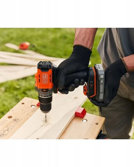 Smūginis gręžtuvas-suktuvas 45Nm, 18V Black+Decker [BCD383D2XK-QW]