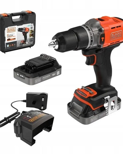 Smūginis gręžtuvas-suktuvas 45Nm, 18V Black+Decker [BCD383D2XK-QW]