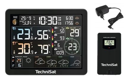 WiFi meteorologinė stotelė su išoriniu jutikliu, LCD ekranu ir Tuya Smart valdymu TechniSat IMETEO 800
