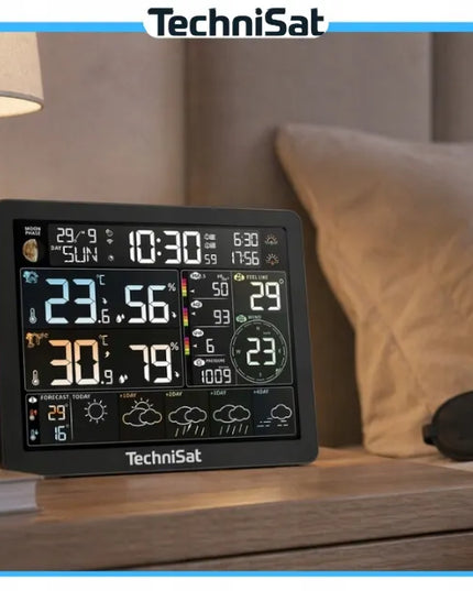 WiFi meteorologinė stotelė su išoriniu jutikliu, LCD ekranu ir Tuya Smart valdymu TechniSat IMETEO 800