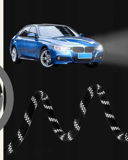 Wobell 10 m ilga treniravimo pavadžio virvė, 11 mm storio, atspindinti