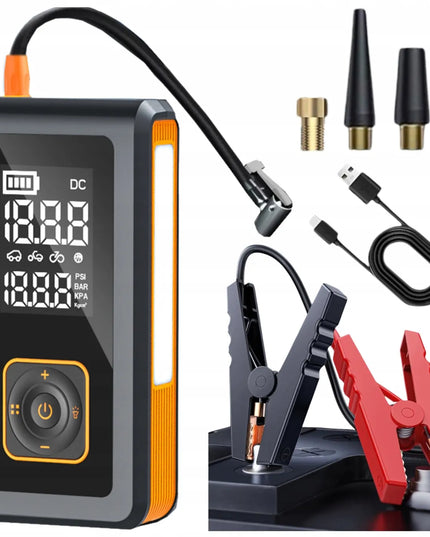 Wobell 4-in-1 automobilio užvedimo įrenginis su kompresoriumi, powerbanku ir žibintuvėliu