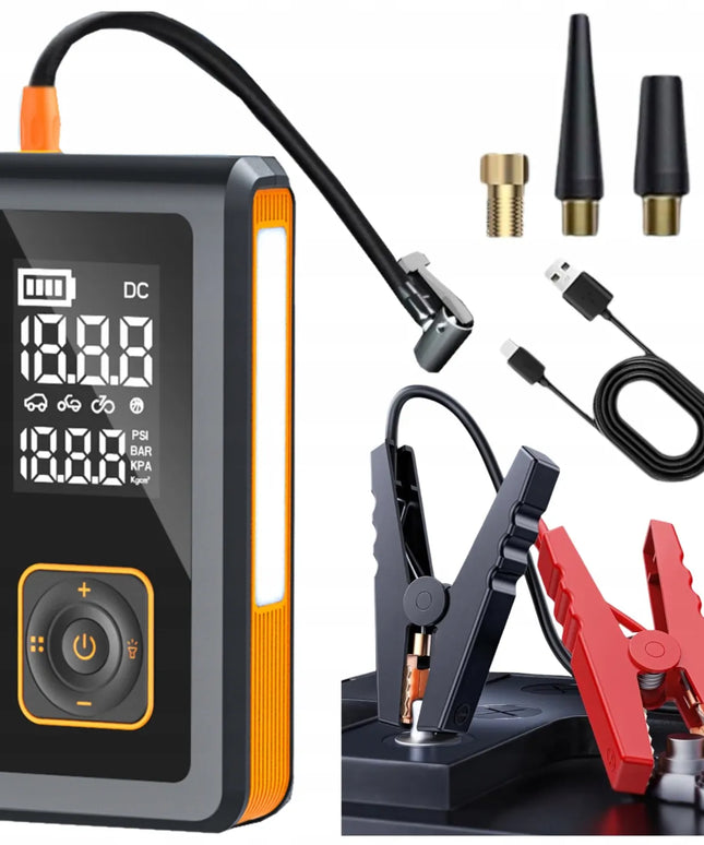 Wobell 4-in-1 automobilio užvedimo įrenginis su kompresoriumi, powerbanku ir žibintuvėliu