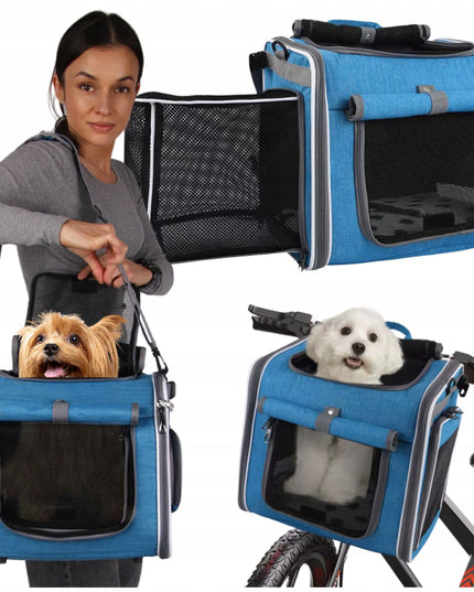 Wobell 4-in-1 nešiojamasis krepšys-kuprinė šunims ir katėms, automobilio sėdynė, iki 5,5 kg