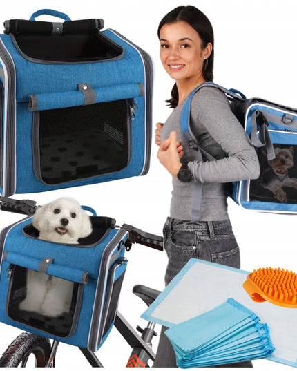 Wobell 4-in-1 nešiojamasis krepšys-kuprinė šunims ir katėms, automobilio sėdynė, iki 5,5 kg