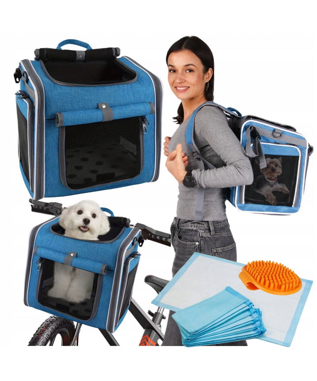 Wobell 4-in-1 nešiojamasis krepšys-kuprinė šunims ir katėms, automobilio sėdynė, iki 5,5 kg