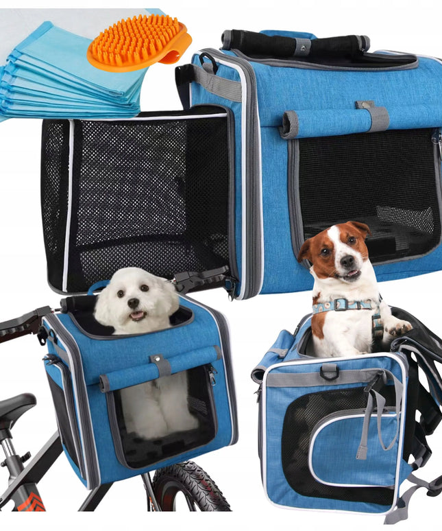 Wobell 4-in-1 nešiojamasis krepšys-kuprinė šunims ir katėms, automobilio sėdynė, iki 5,5 kg